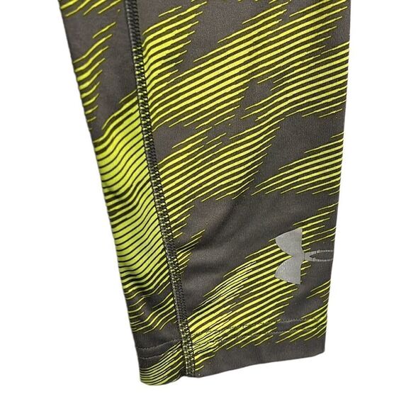 Under Armour ColdGear Grey Neon Green Fitted Bottoms Youth Size Base Layer YXL - Picture 5 of 9